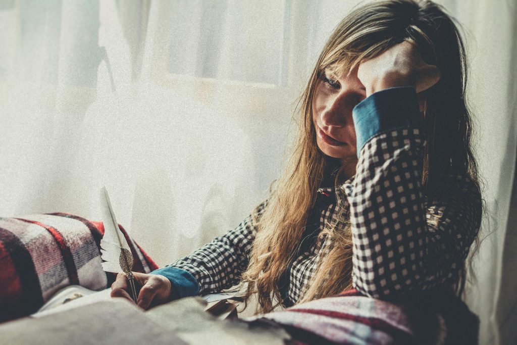 stressed woman by vika slitter